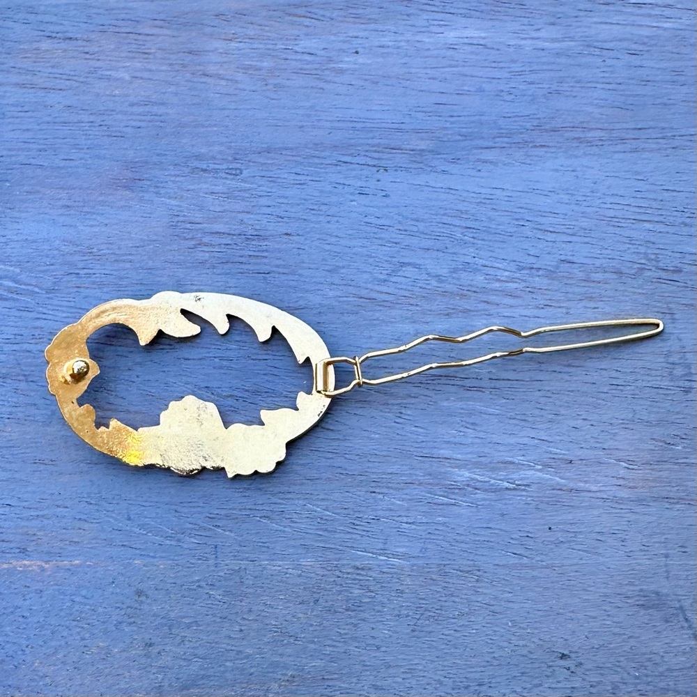 💥3/$10💥 Vintage Cloisonné Enamel Hair Clip - Picture 7 of 7